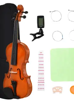 HomCom vioara 4/4 pentru adulti, 58,5x21,5x7 cm, portocalie | Aosom Ro