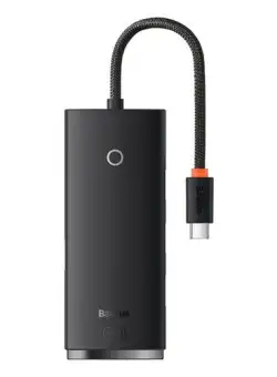 Hub USB Baseus Lite WKQX030301, 4x USB 3.2, USB-C, 0.2m (Negru)