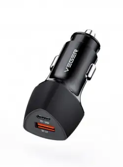 Incarcator auto, Fast Charge, Dual USB si USB-C 38W