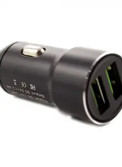 Incarcator auto USB - 2400 mA - carcasa metalica - CARGUARD