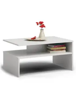 Masuta living LEON, alb, 90x60x45 cm