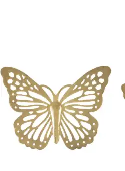 Mauro Ferretti FLUTURI DE PERETE SET 4 BUC CM 35X2X29-25X2X19-20,5X2X16-16X2X12