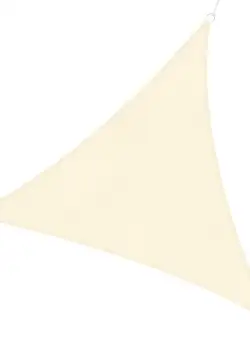 Outsunny Cort Parasolar Triunghiular Anti UV, Design Velă, Ideal pentru Terasă, Crem, 6x6x6m | Aosom Romania