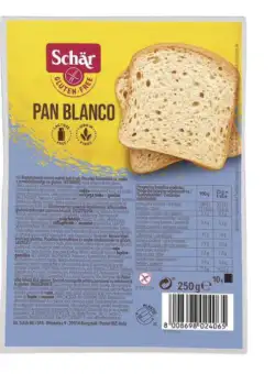 Paine feliata alba fara gluten Pan Blanco, 250g, Schar