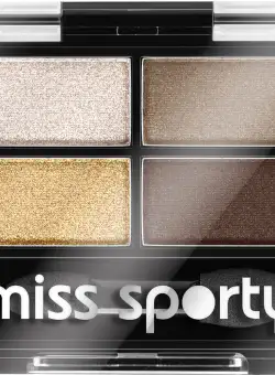 Paleta de farduri pentru pleoape Studio Color Quattro 413 100% Golden Eye, 1.4g, Miss Sporty