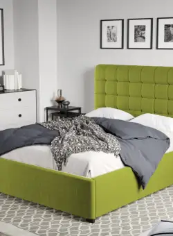 Pat Tapitat Rivo cu somiera fixa Verde - Falcone 22 180x200