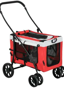 PawHut Cărucior Portabil pentru Animăluțe, Geantă Detașabilă pentru Câini și Pisici | Aosom Romania