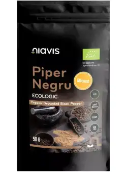Piper negru macinat ecologic, 50g, Niavis