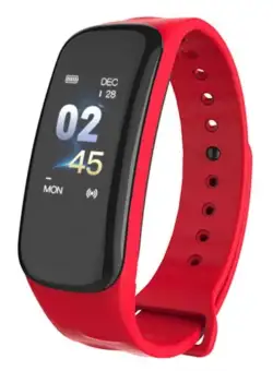Resigilat Bratara Smart Smartband Techstar® C1 Fitness, Waterproof IP65, BT4.0, OLED Color, Rosu