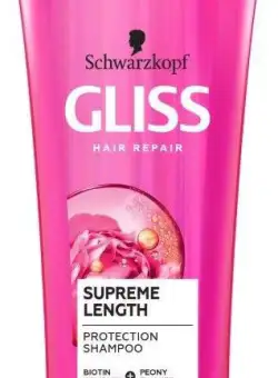 Sampon Supreme Length pentru par lung predispus deteriorarii si ingrasarii radacinilor, 250ml, Gliss