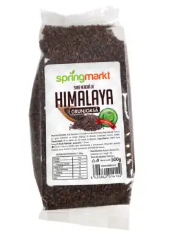 Sare neagra de Himalaya grunjoasa cu cristale de 1-3mm, 500g, Springmarkt
