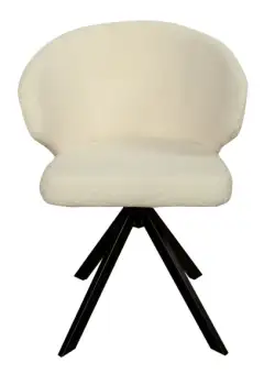 Scaun Capri, Picior Metalic, Ivory, 62 Cm