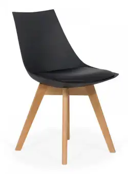 Scaun living cu picioare din lemn BUC 245 negru