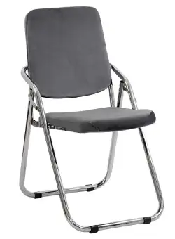 Scaun pliant din catifea HRC 609V gri
