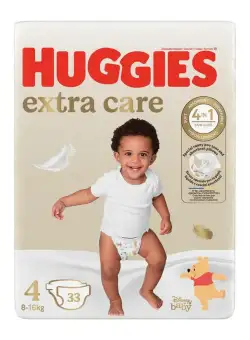 Scutece Extra Care Nr.4 8-16 kg, 33 bucati, Huggies