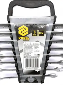 Set chei fixe VOREL, satinate, 6 - 22mm, 8buc