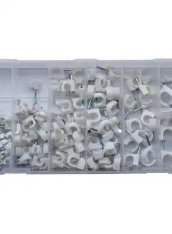 Set cleme cu cui pentru cabluri Vintec 74511, O5-12 mm, 130 piese