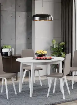 Set Masa Extensibila si 4 scaune Rosa Maro Deschis