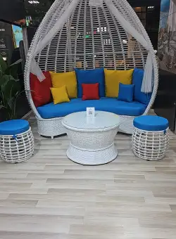 SET MOBILA GRADINA IARY 7 , CANAPEA + 2 TABURETI + MASUTA