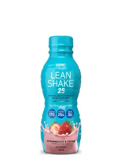 Shake proteic RTD cu aroma de capsuni si frisca, 414ml, GNC Total Lean