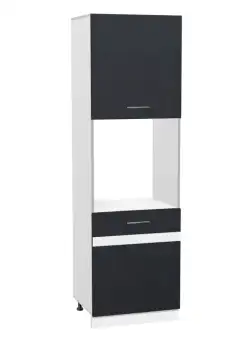 Soldat 60 cu gol cuptor YANA, 2 usi, corp alb, fronturi gri + alb, 60x60x200 cm