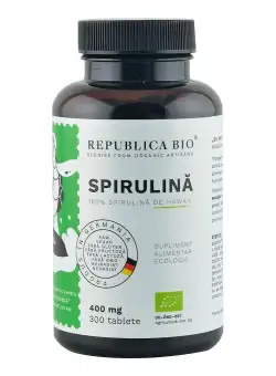 Spirulina ecologica 400mg, 300 tablete, Republica Bio