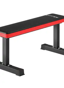 SPORTNOW Bancă Plată pentru Sala de Forță cu Pernă Capitonată din Oțel și Capacitate de 300kg, 106x26x48 cm, Negru | Aosom Romania