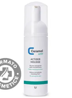 Spuma de curatare pentru acnee si piele grasa Actiseb Acne, 150ml, Ceramol