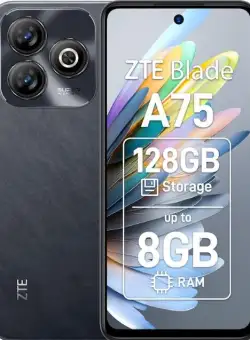 Telefon Mobil ZTE Blade A75 4G, Procesor Unisoc T606 Octa-Core, IPS LCD Capacitive touchscreen 6.6inch, 4GB RAM, 128GB Flash, Camera 50MP, 4G, Wi-Fi, Dual Sim, Android (Negru)