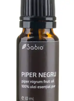 Ulei esential pur din piper negru (piper nigrum fruit oil), 10ml, Sabio