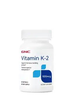 Vitamina K2 100Mcg, 60 capsule gelatinoase moi, GNC