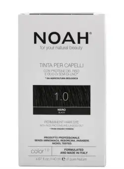 Vopsea de par naturala Negru (1.0), 140ml, Noah
