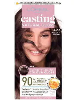 Vopsea de par semi-permanenta Casting Natural Gloss 423 Chestnut Brown, 180ml, L'Oreal Paris 
