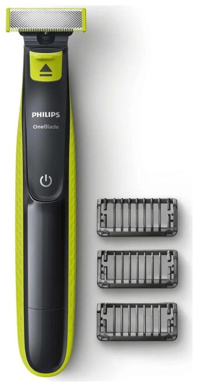 Aparat de ras Philips OneBlade Face QP2724/10, Autonomie 45 minute, Wet & Dry (Negru/Verde)