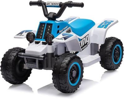 ATV electric pentru copii, Kinderauto CUBA 35W 6V cu telecomanda inclusa, albastru