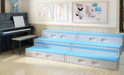 Bancuta modulara multifunctionala Nichiduta Garden Step Stool Blue 123 x 122 x 62 cm