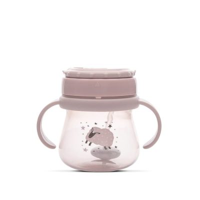 Cana cu toarte, sistem de baut din orice pozitie, cu pai flexibil, 12 luni+, 250 ml, My Friend, Mellow Rose