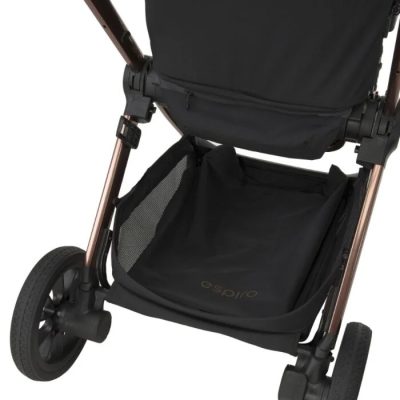 Carucior 2 in 1 pentru copii Espiro Code Elegant Navy 0-22 kg, landou pliabil complet plat si carucior sport cu pliere automata