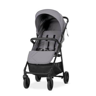 Carucior pentru copii Lorelli Zozu Grey, ultrausor, pliere cu o mana, 5.8 kg, pana la 22 kg, roti cu suspensii