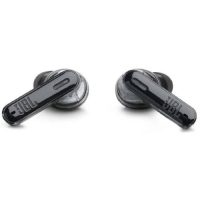 Casti True Wireless JBL Tune Beam, Active Noise Cancelling, Bluetooth, 4 Microfoane, Autonomie 48H, IP54 (Negru/Transparent)