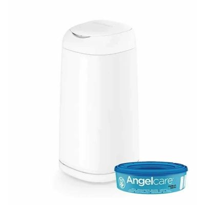 Cos ermetic pentru scutece, Angelcare, Dress UP, Capacitate de stocare pana la 36 de scutece + Rezerva pentru scutecele murdare, Tehnologie OdourSeal, Utilizare indelungata
