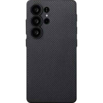 Husa Pitaka  PinButton Case Black/Grey Plain pentru Samsung Galaxy S25 Ultra (Negru)