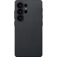 Husa Pitaka  PinButton Case Black/Grey Plain pentru Samsung Galaxy S25 Ultra (Negru)