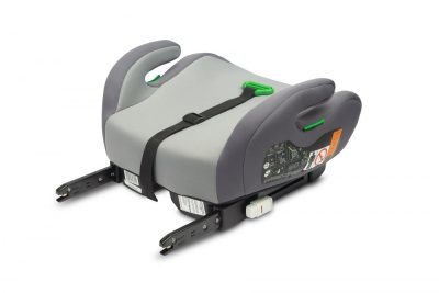 Inaltator auto pentru copii cu Isofix Caretero Puma Gri I-Size 125-150 cm,Certificare R-129,Husa detasabila,Centura de ghidaj,Cotiere ergonomice