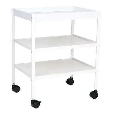 Masuta de schimbat, Qmini, Cu 2 polite pentru depozitare, Potrivita pentru saltelute de infasat de 70x50 cm, Inaltime 86 cm, Alb