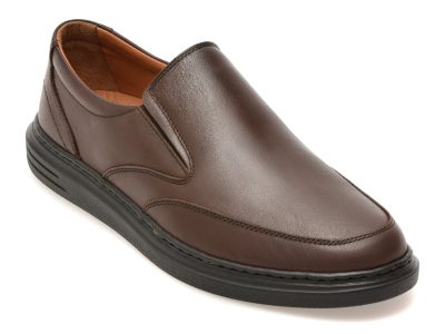 Pantofi BITE THE BULLET maro, UZ362, din piele naturala