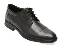 Pantofi eleganti CLARKS negri, STEADWELL CAP, din piele naturala