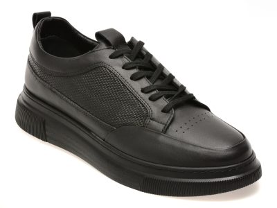 Pantofi sport BITE THE BULLET negri, BS4253, din piele naturala