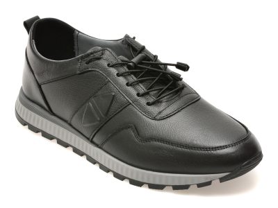 Pantofi sport BITE THE BULLET negri, OY1105, din piele naturala