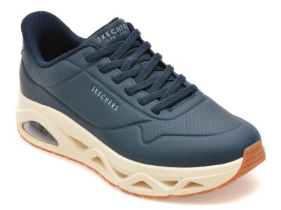 Pantofi sport SKECHERS bleumarin, UNO GLIDE-STEP, din piele ecologica